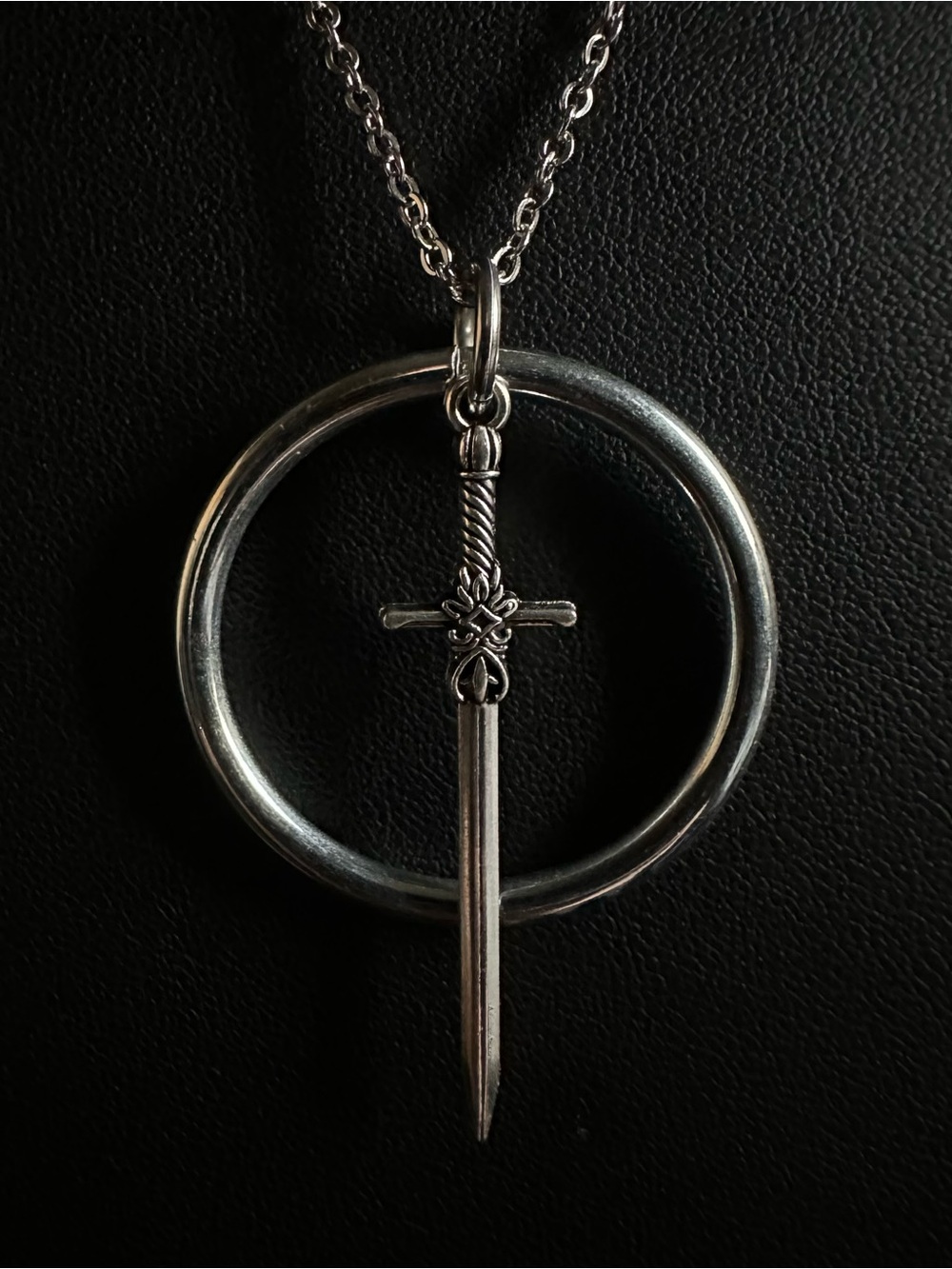Sword and O Ring Necklace
